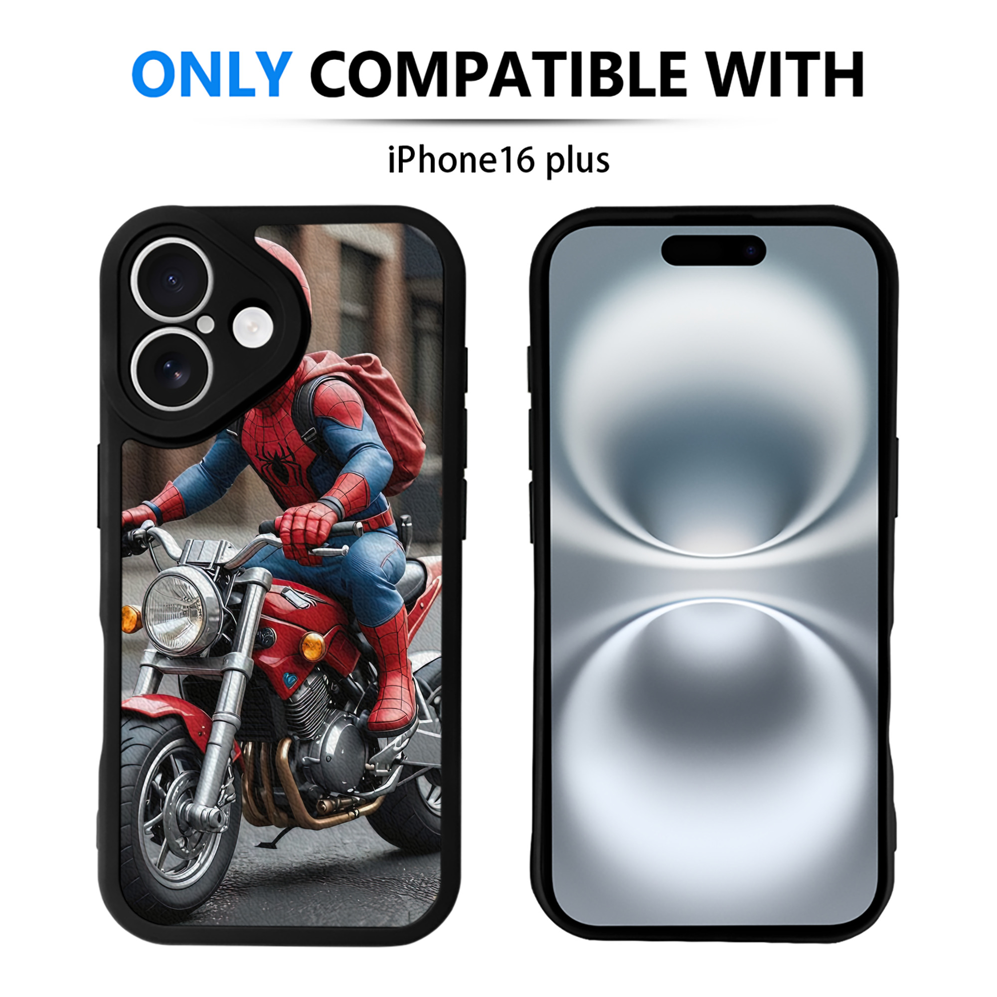 Spider Man スパイダーマン 【iPhone 16シリーズ対応】シリコンスマホケース（レザー調） 材質：シリコン